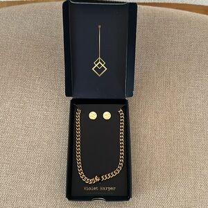 VIOLET HARPER Elena Link Necklace& Earring Set